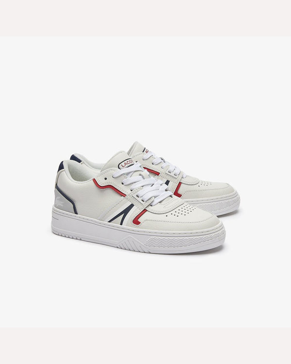 Lacoste-L001-sneaker-white-navy-red-side-view