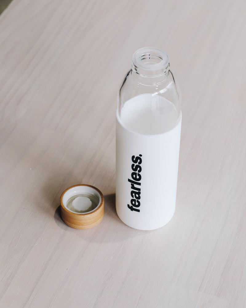 Image of earless Orbit Drink Bottle in white with lid off