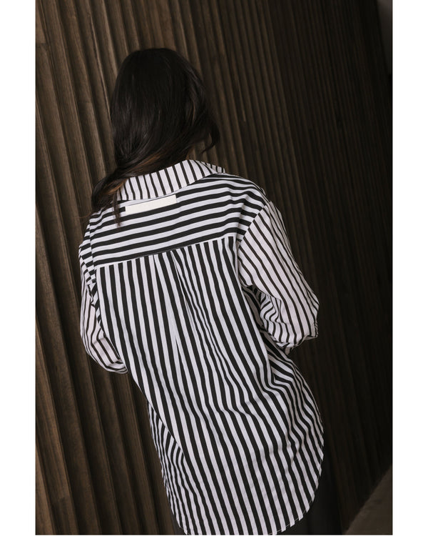 alexandra-austin-mixed-stripe-shirt-black-back-view