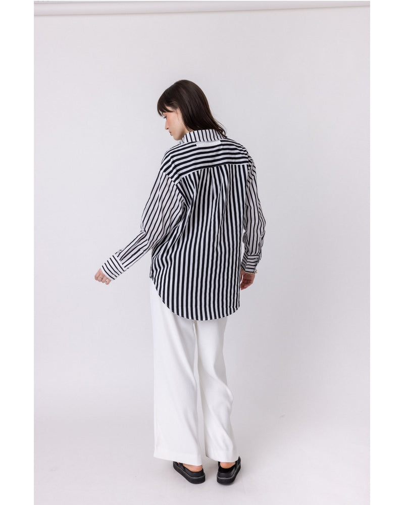 alexandra-austin-mixed-stripe-shirt-black-back-view