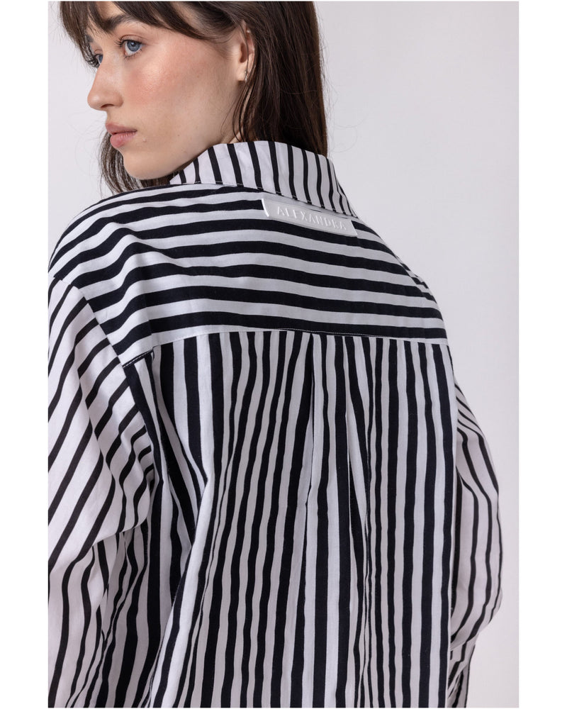 alexandra-austin-mixed-stripe-shirt-black-back-close-up