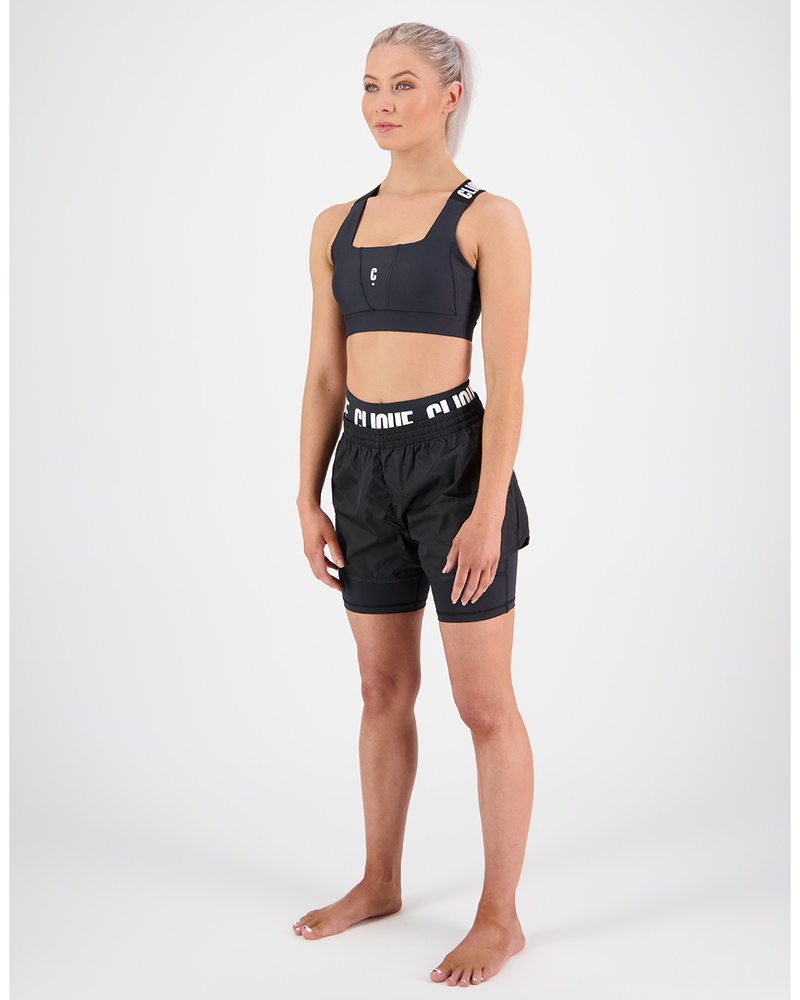 clique-zone-running-shorts-black-front-view