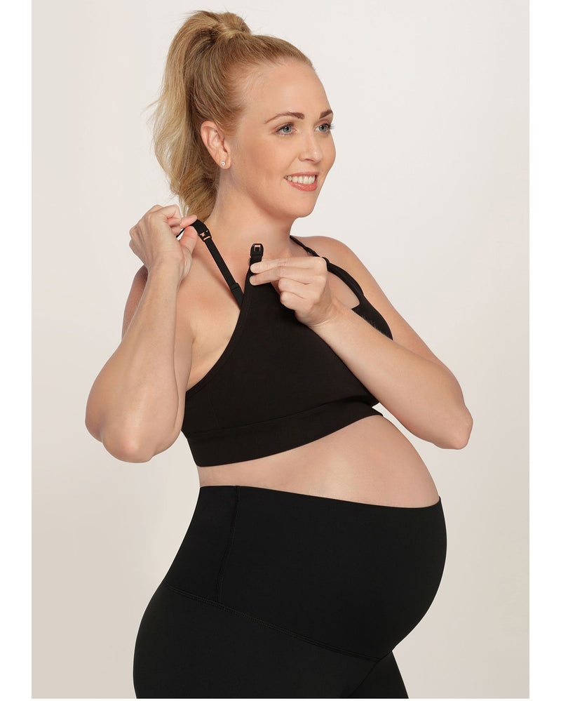 lorna-jane-maternity-nursing-bra-black-front-view
