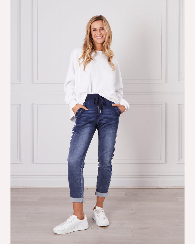 Jac and best sale mooki denim jogger