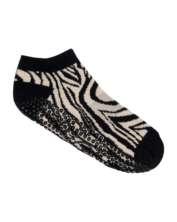 move-active-classic-low-rise-grip-socks-monochrome-zebra-side-view