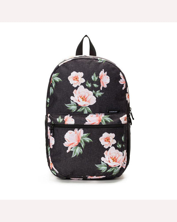 vooray-ace-backpack-rose-black-front-view