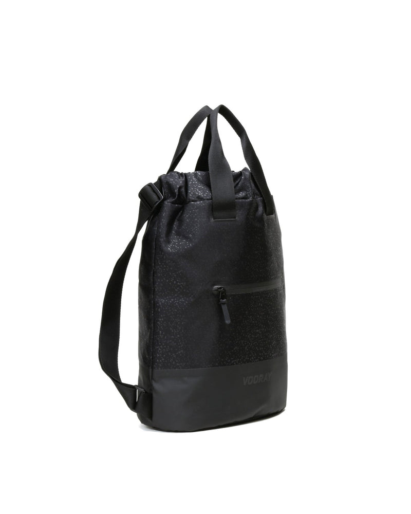    vooray-cinch-flex-backpack-black-foil-front-view